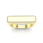 14K Gold Diamond Bar Ring Ring ABB-627-D-23  - Abtin & Co.