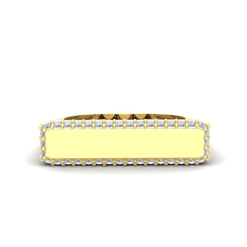 14K Gold Diamond Bar Ring Ring ABB-627-D-23  - Abtin & Co.