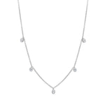 14K Gold Diamond Bezel Fringe Choker Necklace Necklace ABN-161-D  - Abtin & Co.
