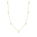 14K Gold Diamond Bezel Fringe Choker Necklace Necklace ABN-162-D  - Abtin & Co.
