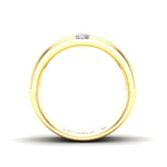 14K Gold Diamond Cigar Ring Band Ring ABB-622.2-D-3  - Abtin & Co.