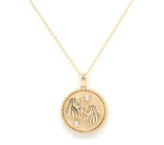 14K Gold & Diamond Gemini Horoscope Medallion Medallion ALP-225Y-GEM.GD  - Abtin & Co.