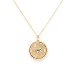 14K Gold & Diamond Scorpio Horoscope Medallion Medallion ALP-225WR-SCO.GD  - Abtin & Co.