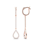 14K Gold Diamond Teardrop Dangle Earring Earring ABE-107/3-D  - Abtin & Co.