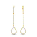 14K Gold Diamond Teardrop Dangle Earring Earring ABE-107/3-D  - Abtin & Co.