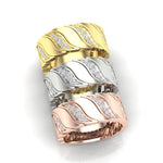 14K Gold Diamond Wide Statement Ring Ring ABB-575/3-D-3  - Abtin & Co.