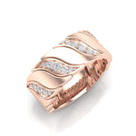14K Gold Diamond Wide Statement Ring Ring ABB-575/3-D-3  - Abtin & Co.
