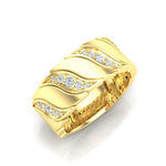 14K Gold Diamond Wide Statement Ring Ring ABB-575/3-D-1  - Abtin & Co.