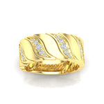 14K Gold Diamond Wide Statement Ring Ring ABB-575/3-D-3  - Abtin & Co.