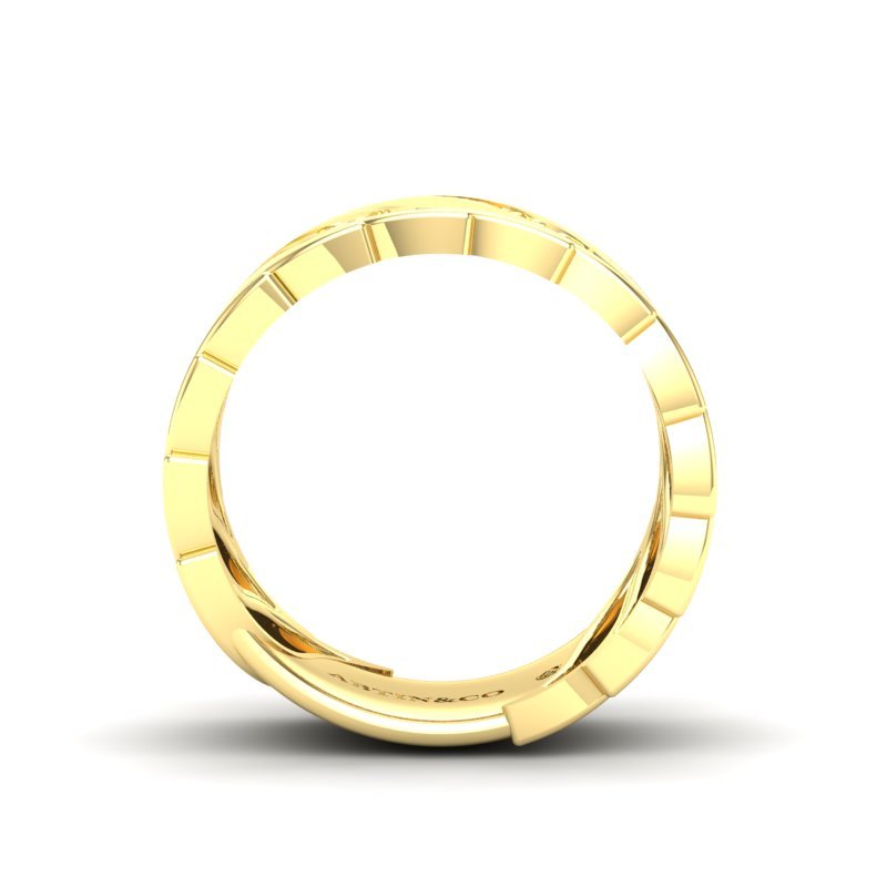 14K Gold Diamond Wide Statement Ring Ring ABB-575/3-D-3  - Abtin & Co.