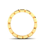 14K Gold Emerald Cut Halfway East West Eternity Bezel Set Lab Grown Diamond Wedding Band Ring Emerald Cut ABB-398.1-LGD  - Abtin & Co.