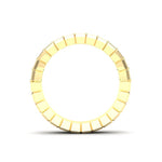 14K Gold Emerald Cut Halfway Eternity Half Bezel Set Lab Grown Diamond Wedding Band Ring Emerald Cut ABB-396.1-LGD  - Abtin & Co.