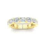 14K Gold Emerald Cut Three Quarter Way East West Eternity Modern Prong Set Lab Grown Diamond Wedding Band Ring Emerald Cut ABB-521.2-LGD  - Abtin & Co.