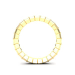 14K Gold Emerald Cut Three Quarter Way Eternity Half Bezel Set Lab Grown Diamond Wedding Band Ring Emerald Cut ABB-396.2-LGD  - Abtin & Co.