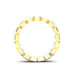 14K Gold Emerald Cut Three Quarter Way Vertical Eternity Bezel Set Lab Grown Diamond Wedding Band Ring Emerald Cut ABB-397.2-LGD  - Abtin & Co.