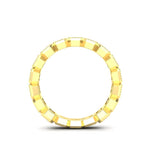 14K Gold Emerald Cut Three Quarter Way Vertical Eternity Milgrain Bezel Set Lab Grown Diamond Wedding Band Ring Emerald Cut ABB-518.2-LGD  - Abtin & Co.