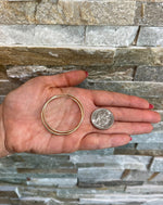 14K Gold Endless Large Tube Hoop earrings Earring ABGE-100.3-1.5-G  - Abtin & Co.
