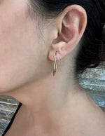 14K Gold Endless Tube Hoop earrings Earring ABGE-100.1-1.5-G  - Abtin & Co.