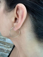 14K Gold Endless Tube Hoop earrings Earring ABGE-100.1-1.5-G  - Abtin & Co.