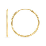 14K Gold Endless Tube Hoop earrings Earring ABGE-100.1-1.5-G  - Abtin & Co.