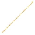 14K Gold Flat Paper Clip Bracelet Bracelet   - Abtin & Co.
