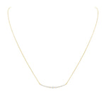 14K Gold Floating Diamond Smile Pendant Necklace ABP-219.2-D-1  - Abtin & Co.