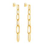 14K Gold Graduated Chain-link Drop Earrings Earring   - Abtin & Co.