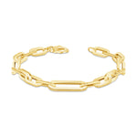 14K Gold Grand Flat Paper Clip Bracelet Bracelet ABGBR-108-G  - Abtin & Co.