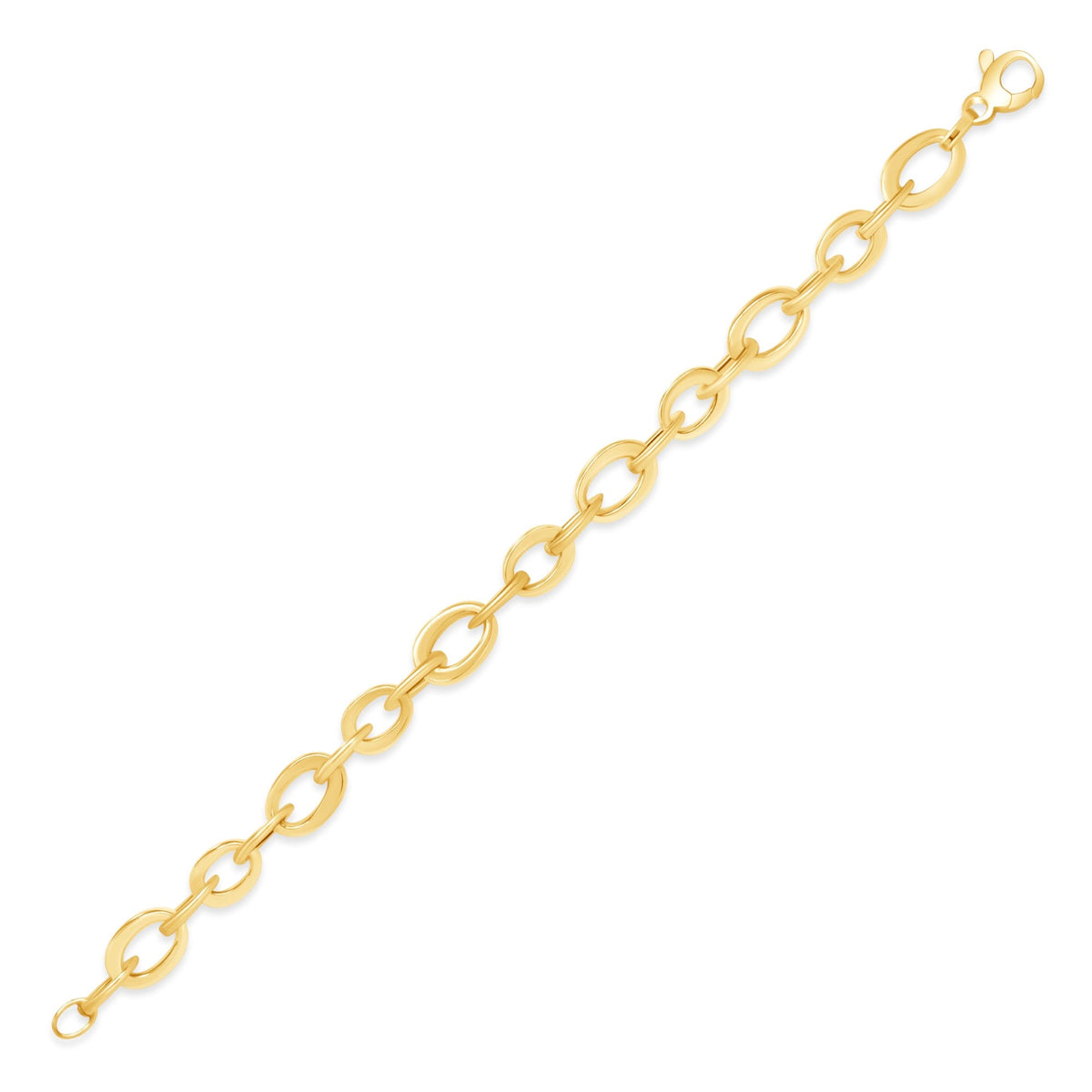 14K Gold Grand Oval Link Chain Bracelet Bracelet ABGBR-111-G  - Abtin & Co.