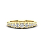 14K Gold Half-Bezel Diamond Ring Wedding Band Ring ABB-618-D  - Abtin & Co.