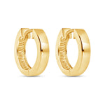14K Gold Hinge Huggie Earrings Earring ABGE-103-G  - Abtin & Co.