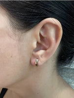 14K Gold Hinge Huggie Earrings Earring ABGE-103-G  - Abtin & Co.