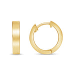 14K Gold Hinge Huggie Earrings Earring ABGE-103-G  - Abtin & Co.