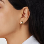 14K Gold Huggie Earrings Earring ABGE-138-G  - Abtin & Co.