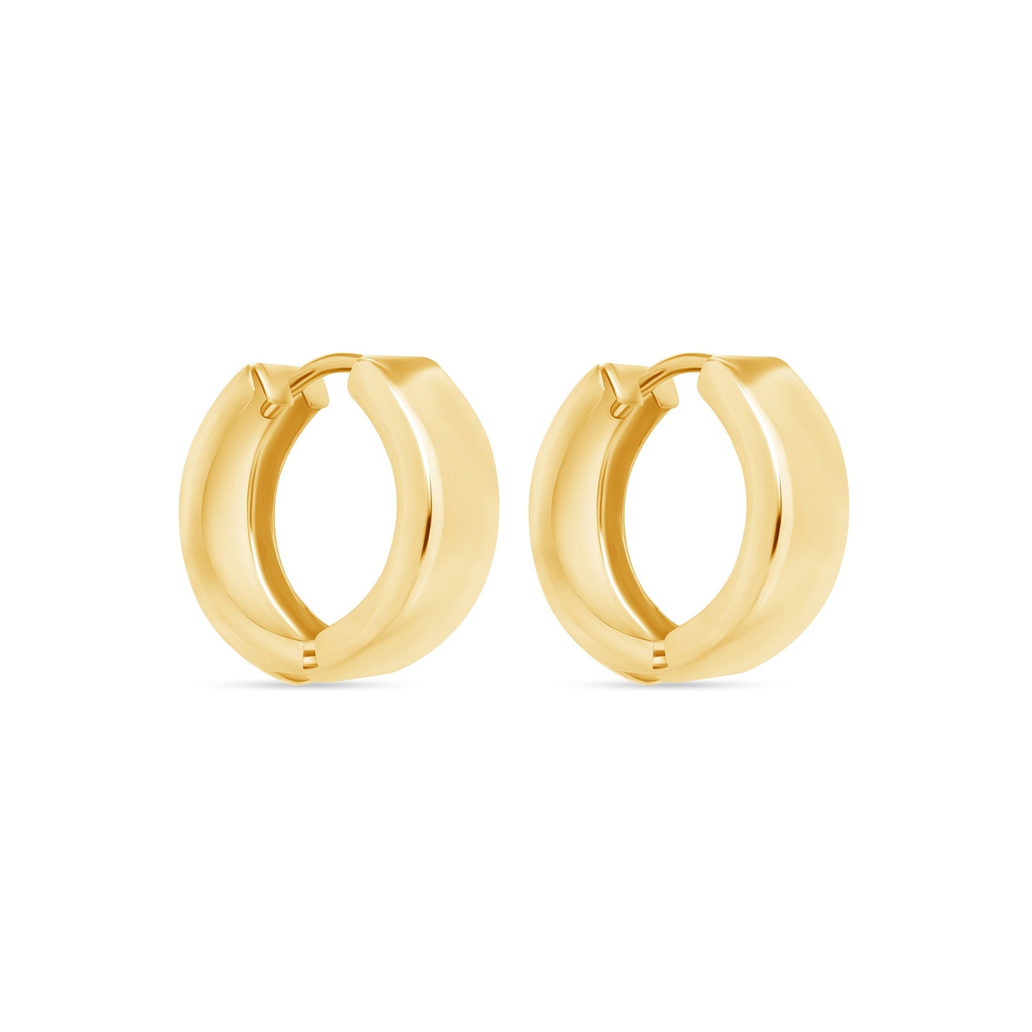 14K Gold Huggie Earrings Earring ABGE-138-G  - Abtin & Co.