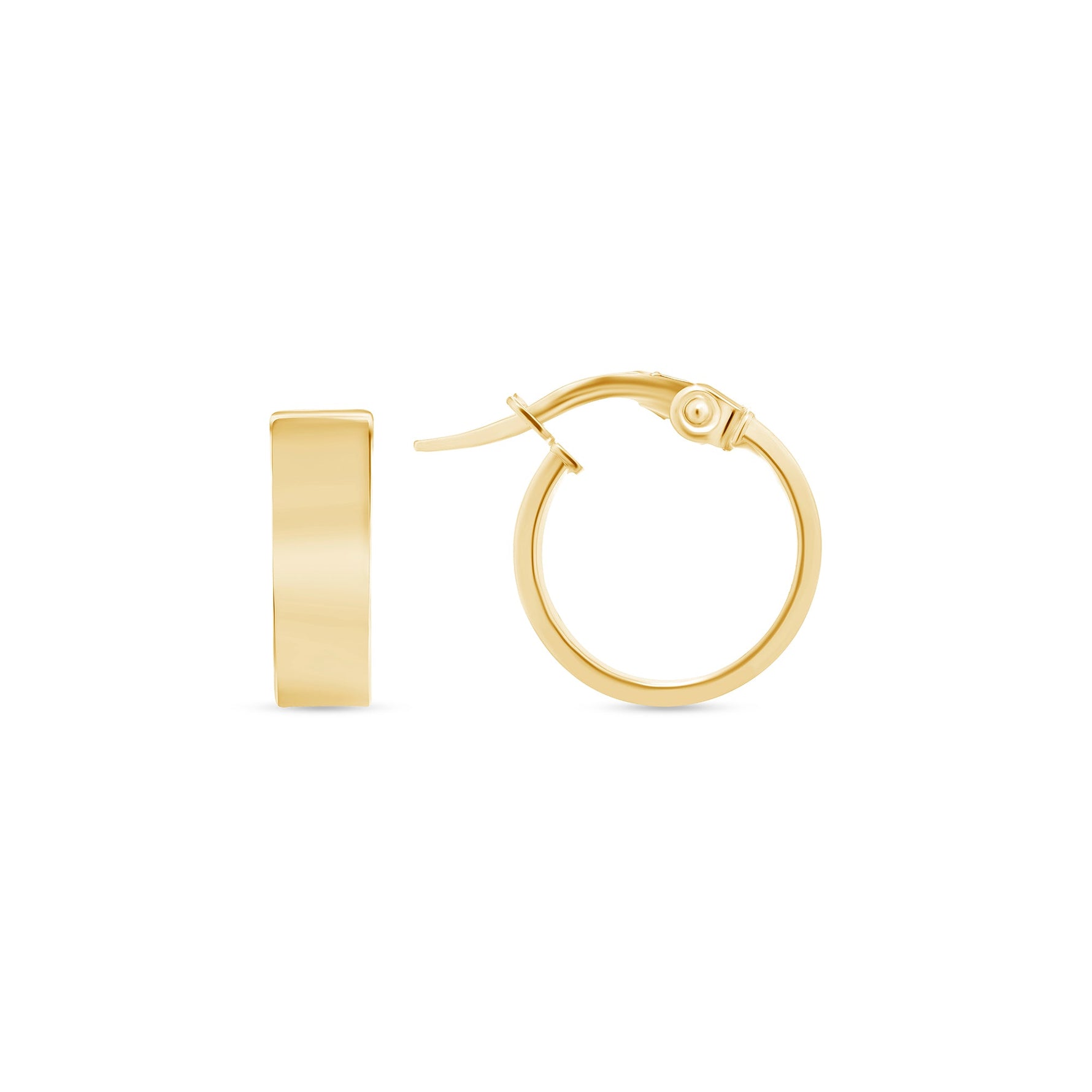 14K Gold Huggie Hoop Earrings Earring ABGE-139.1-G  - Abtin & Co.