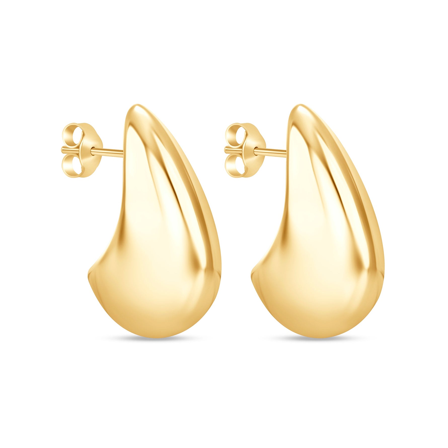 14K Gold Jumbo Tear Drop Earrings Earring ABGE-108-G  - Abtin & Co.