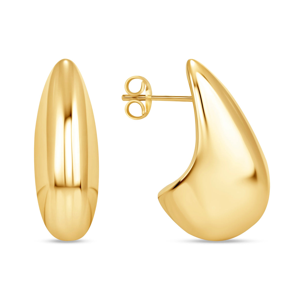 14K Gold Jumbo Tear Drop Earrings Earring ABGE-108-G  - Abtin & Co.