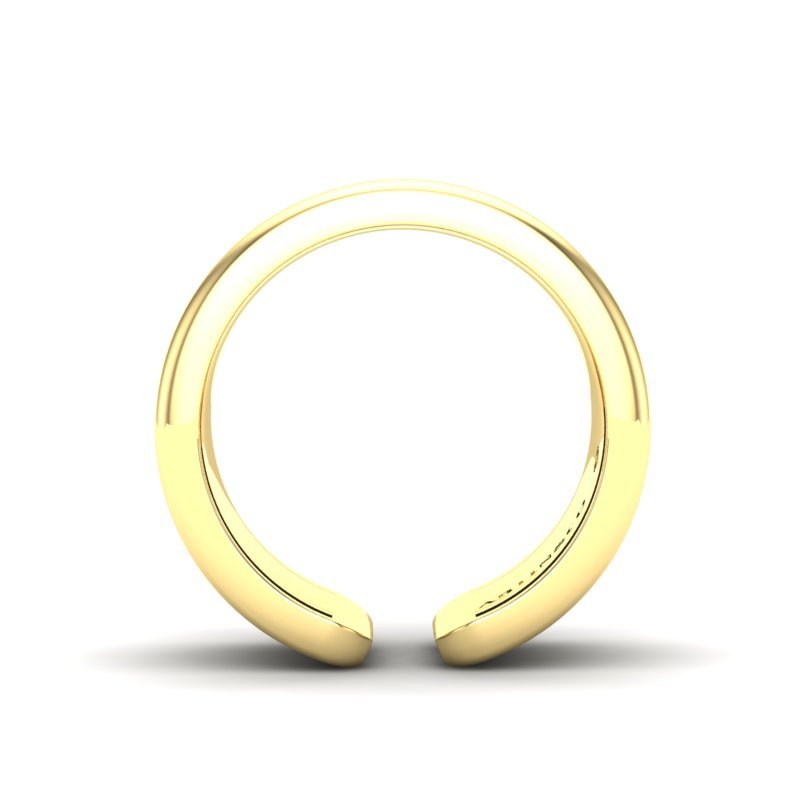 14K Gold Modern Open Cigar Diamond Ring Ring ABB-615-D-3  - Abtin & Co.