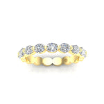 14K Gold Oval Cut Halfway Eternity East West Floating Set Lab Grown Diamond Wedding Band Ring Oval Cut ABB-438.1-LGD-2  - Abtin & Co.