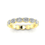 14K Gold Oval Cut Halfway Eternity East West Prong Set Lab Grown Diamond Wedding Band Ring Oval Cut ABB-439.1-LGD-2  - Abtin & Co.