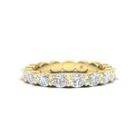 14K Gold Oval Cut Halfway Eternity East West Prong Set Lab Grown Diamond Wedding Band Ring Oval Cut ABB-437.1-LGD  - Abtin & Co.