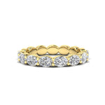 14K Gold Oval Cut Halfway Eternity East West Prong Set Lab Grown Diamond Wedding Band Ring Oval Cut ABB-439.1-LGD-1  - Abtin & Co.