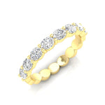 14K Gold Oval Cut Halfway Eternity East West Prong Set Lab Grown Diamond Wedding Band Ring Oval Cut ABB-437.1-LGD  - Abtin & Co.