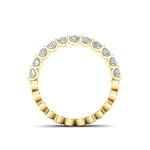 14K Gold Oval Cut Halfway Eternity U Prong Set Lab Grown Diamond Wedding Band Ring Oval Cut ABB-391.1-LGD  - Abtin & Co.