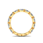 14K Gold Oval Cut Three Quarter Way East West Eternity Frame Set Lab Grown Diamond Wedding Band Ring Oval Cut ABB-394.2-LGD  - Abtin & Co.