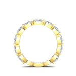 14K Gold Oval Cut Three Quarter Way Eternity East West Floating Set Lab Grown Diamond Wedding Band Ring Oval Cut ABB-440.2-LGD-2  - Abtin & Co.