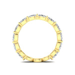 14K Gold Oval Cut Three Quarter Way Eternity East West Prong Set Lab Grown Diamond Wedding Band Ring Oval Cut ABB-439.2-LGD-2  - Abtin & Co.