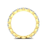 14K Gold Oval Cut Three Quarter Way Eternity East West Prong Set Lab Grown Diamond Wedding Band Ring Oval Cut ABB-437.2-LGD  - Abtin & Co.