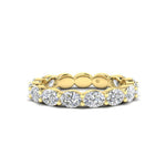 14K Gold Oval Cut Three Quarter Way Eternity East West Prong Set Lab Grown Diamond Wedding Band Ring Oval Cut ABB-439.2-LGD-1  - Abtin & Co.